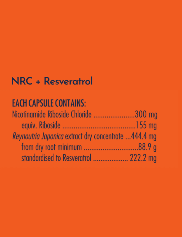 NRC + Resveratrol - Nutritional Information